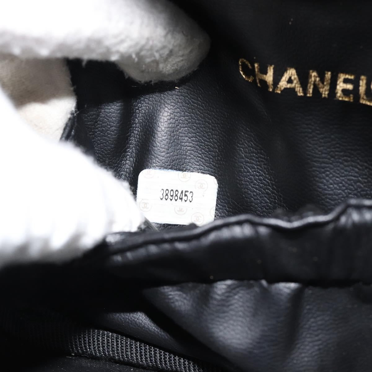 Chanel Vintage Timeless Cosmetic Case Patent Black Patent_Leather Handbag (Pre-Owned)