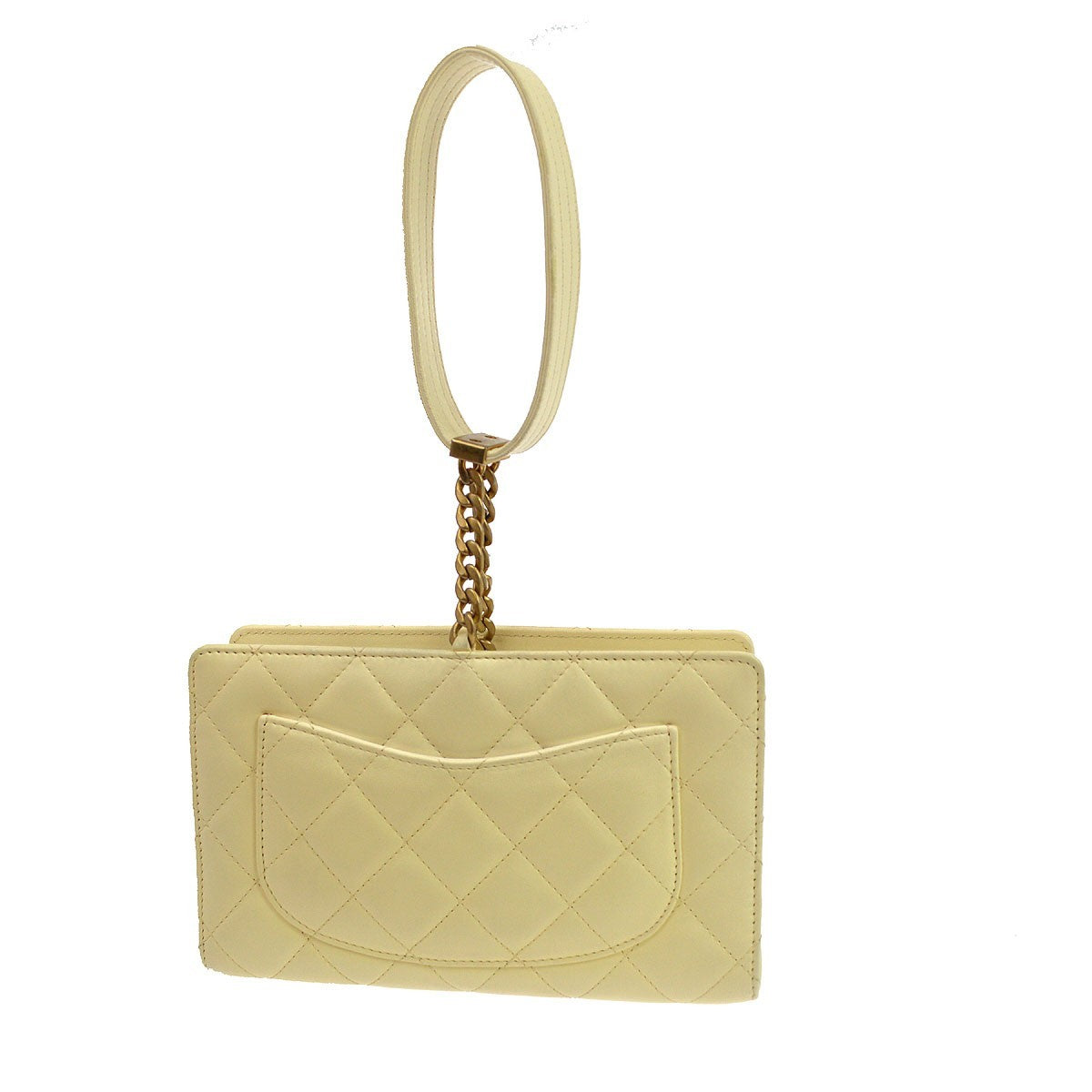Chanel Evening By The Sea Lambskin Beige Leather Clutche & Pouche Bag (Pre-Owned)