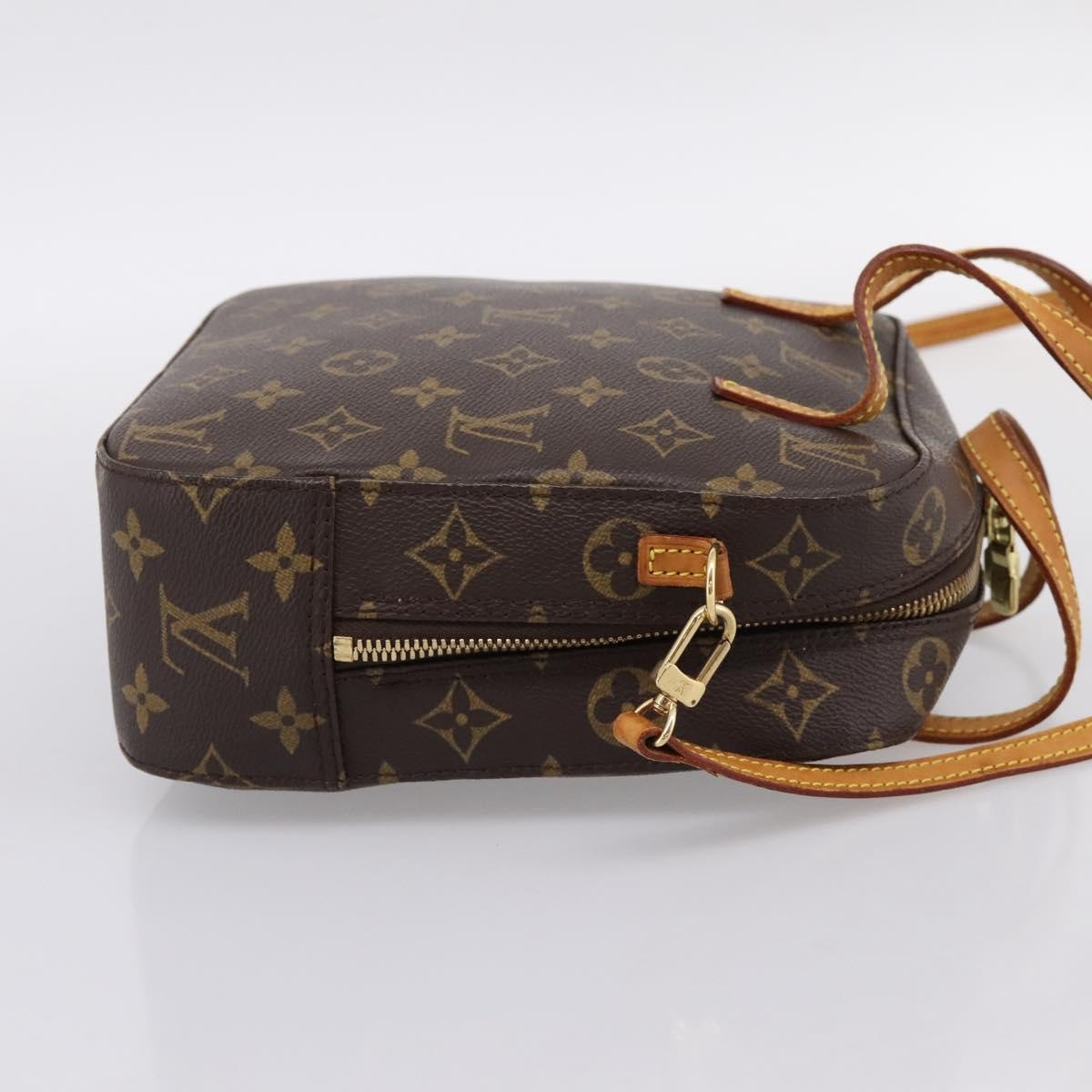Louis Vuitton Spontini Monogram Canvas Brown Canvas Handbag (Pre-Owned)