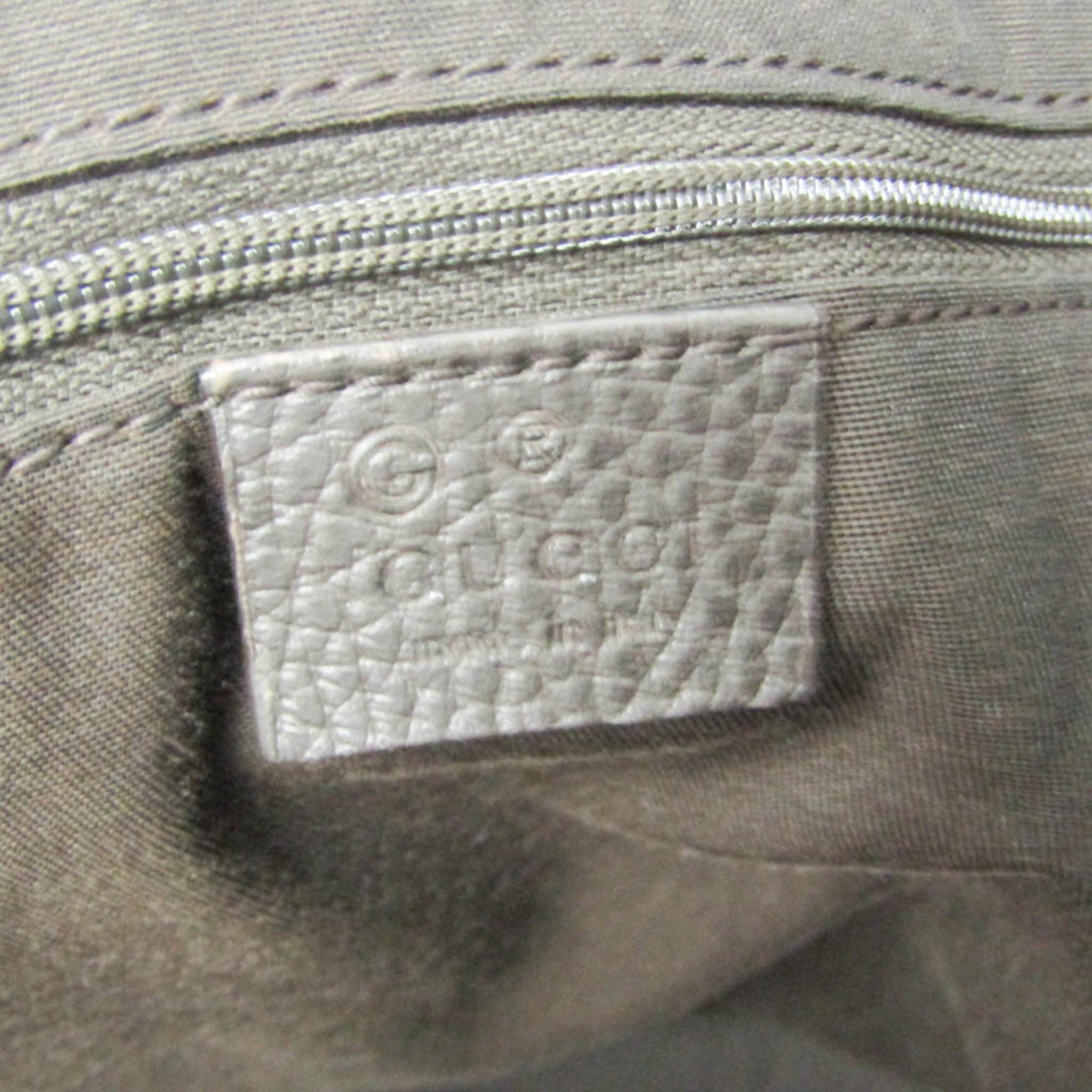 Gucci Vintage Tote Canvas Beige Canvas Tote Bag Bag (Pre-Owned)