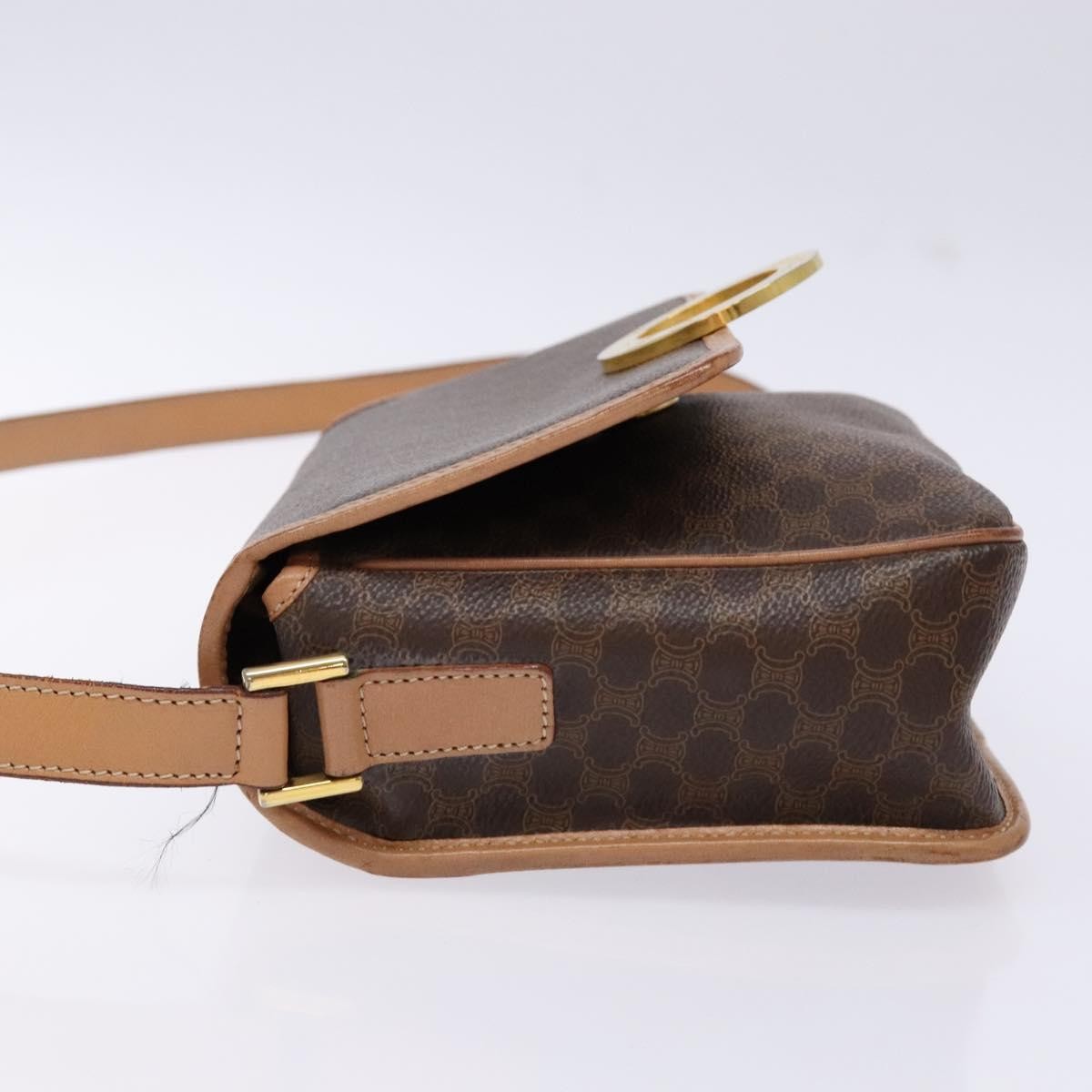 Celine Vintage Macadam Canvas Brown Canvas Bag (Pre-Owned)