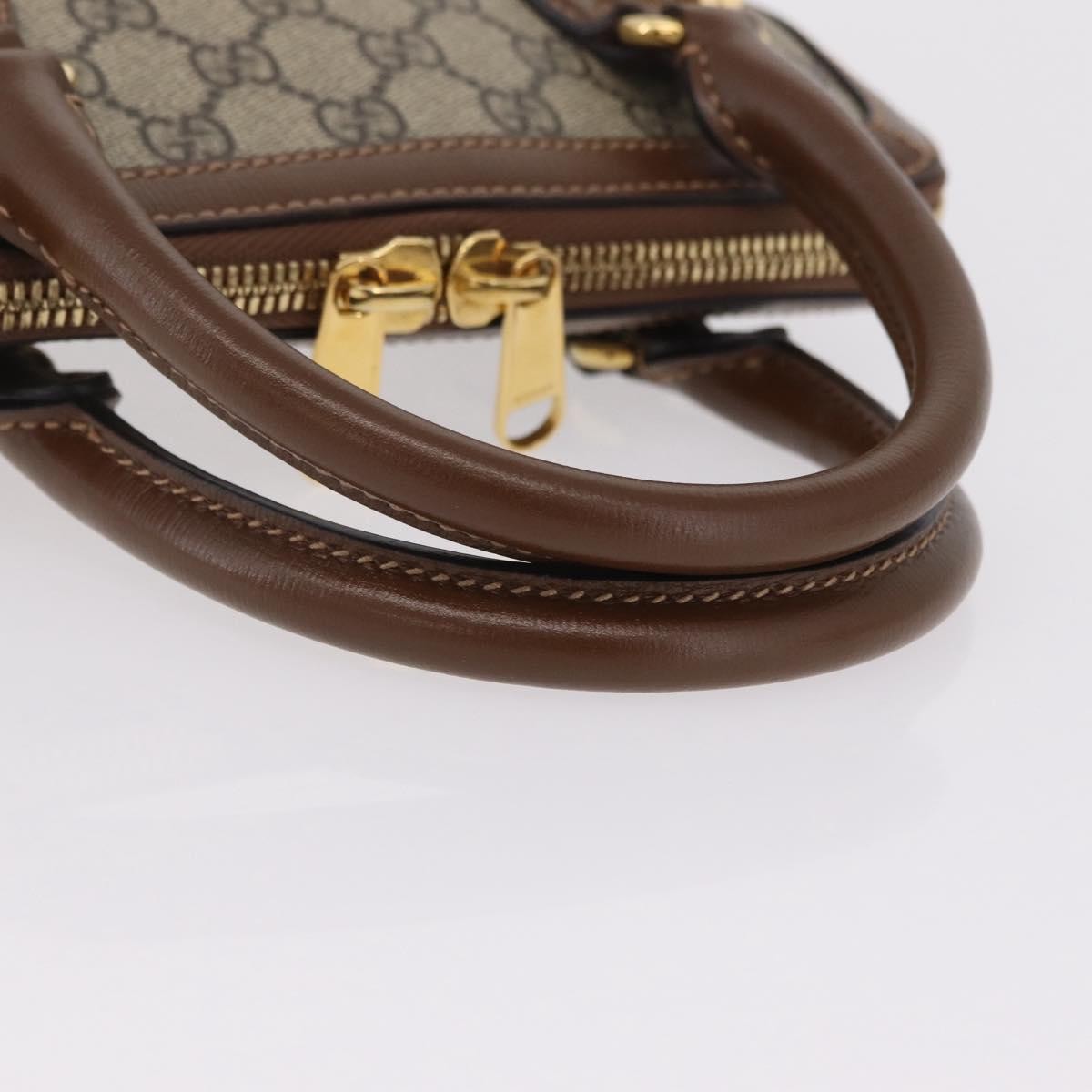 Gucci Horsebit 1955 Top Handle Gg Coated Canvas With Leather Beige Canvas Handbag (Pre-Owned)