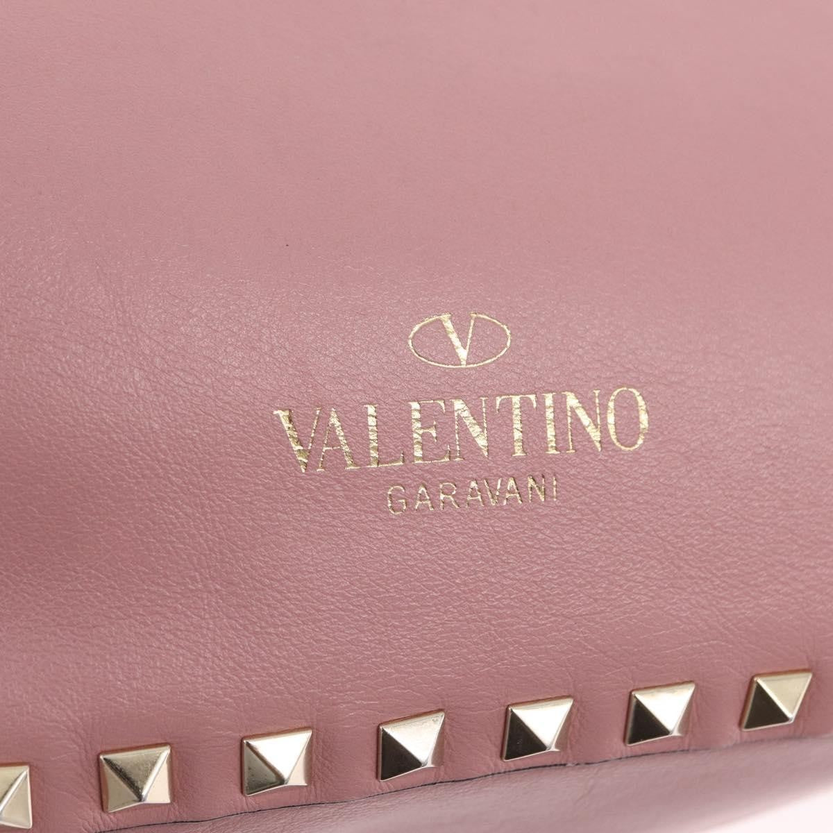Valentino Garavani Rockstud Soft Leather Pink Leather Tote Bag Bag (Pre-Owned)