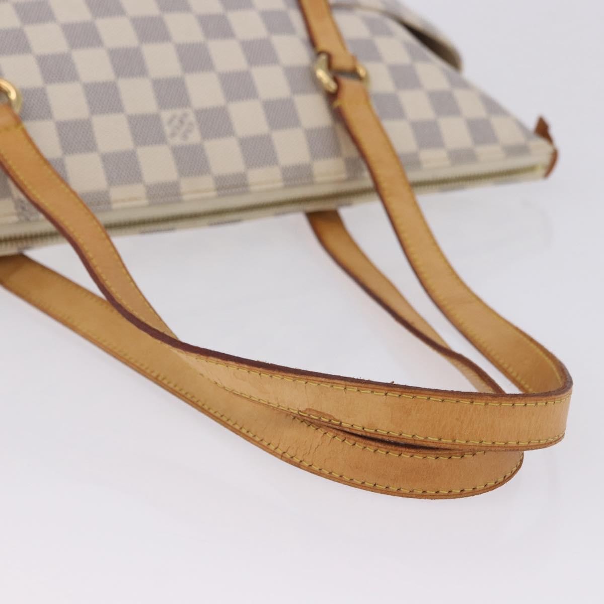 Louis Vuitton Totally Damier Azur Beige Canvas Shoulder Bag Bag (Pre-Owned)