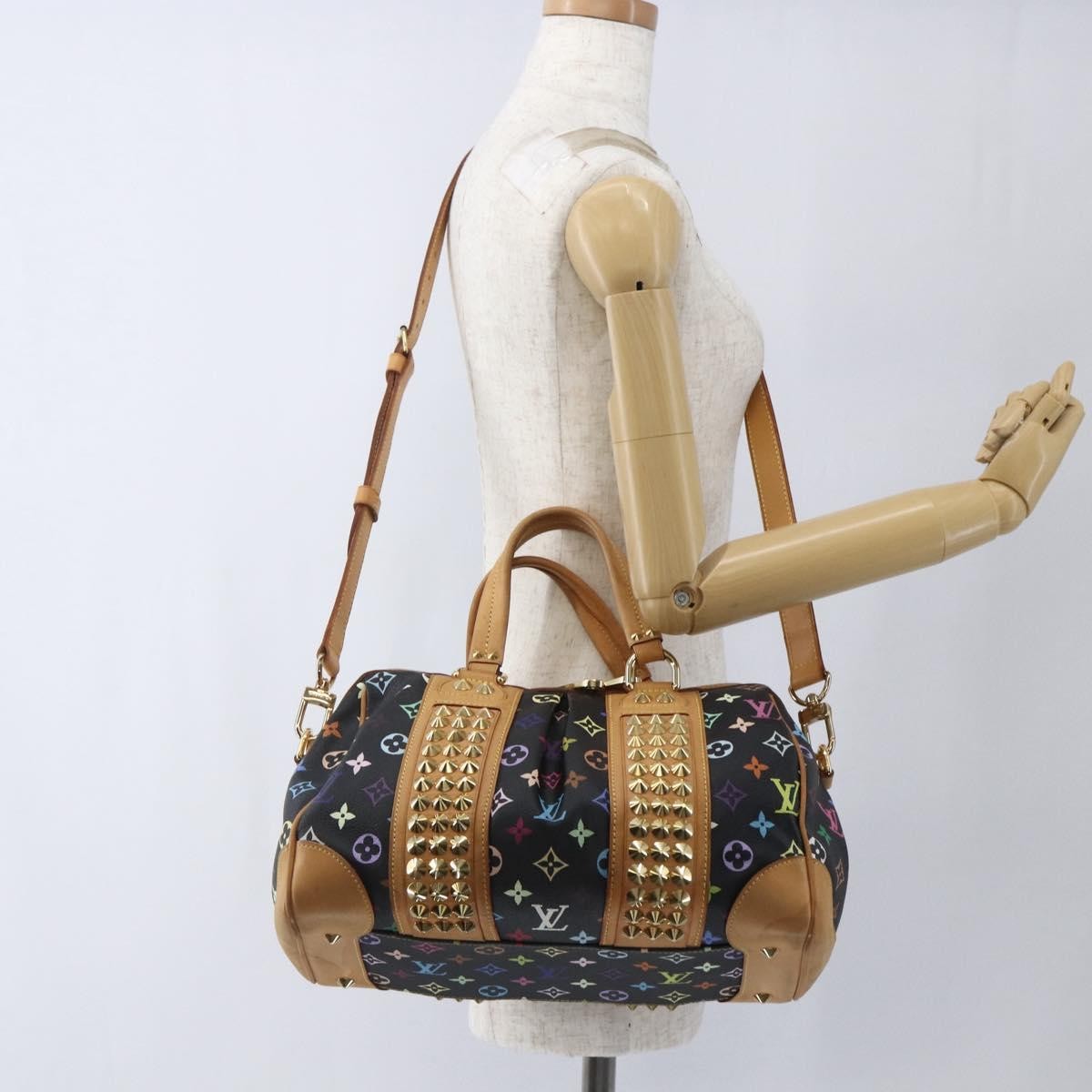 Louis Vuitton Courtney Monogram Multicolor Black Canvas Handbag (Pre-Owned)