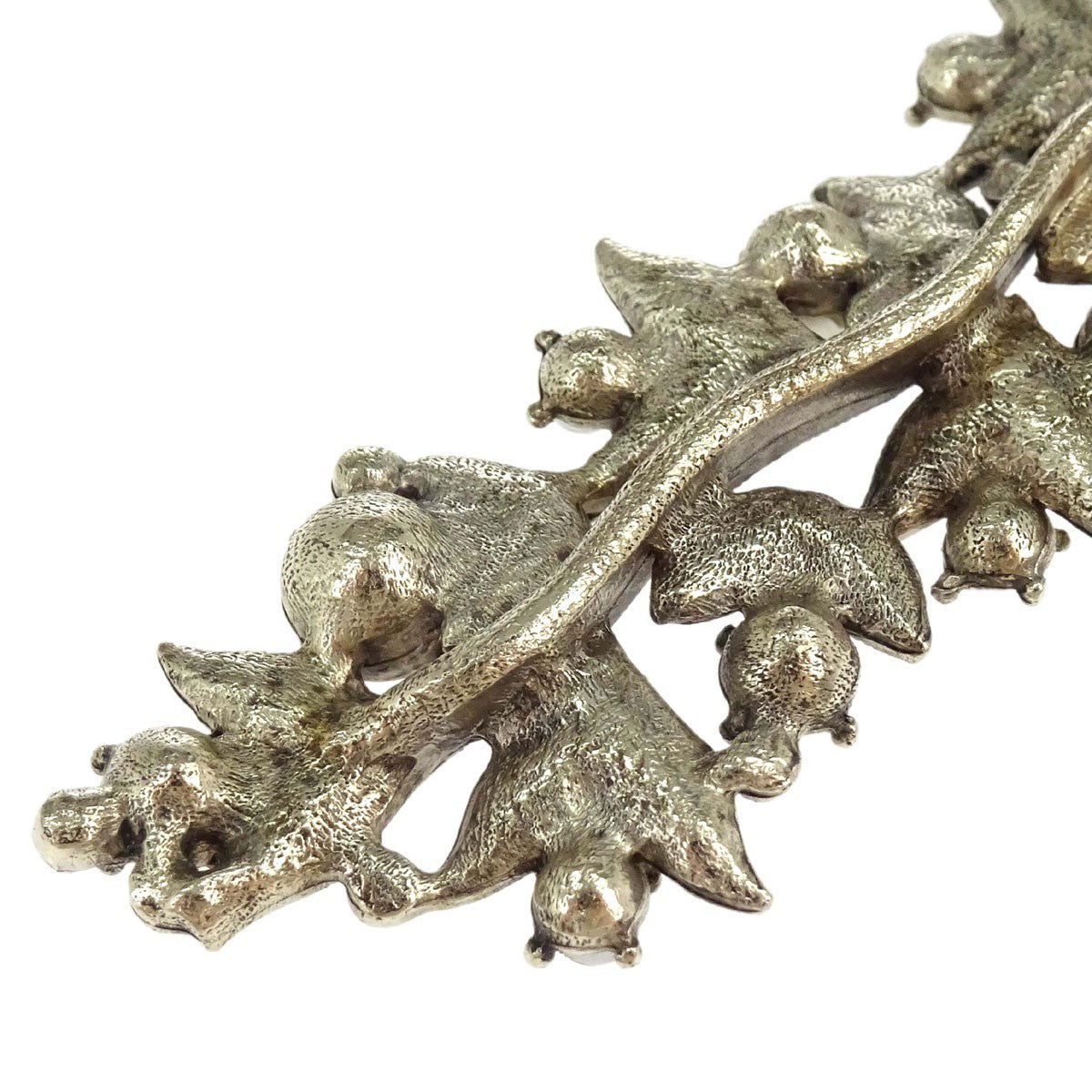 Chanel Cc Leaf Cluster Pendant Metal With Crystals Gold Gold_Plated Necklace Jewelry (Pre-Owned)