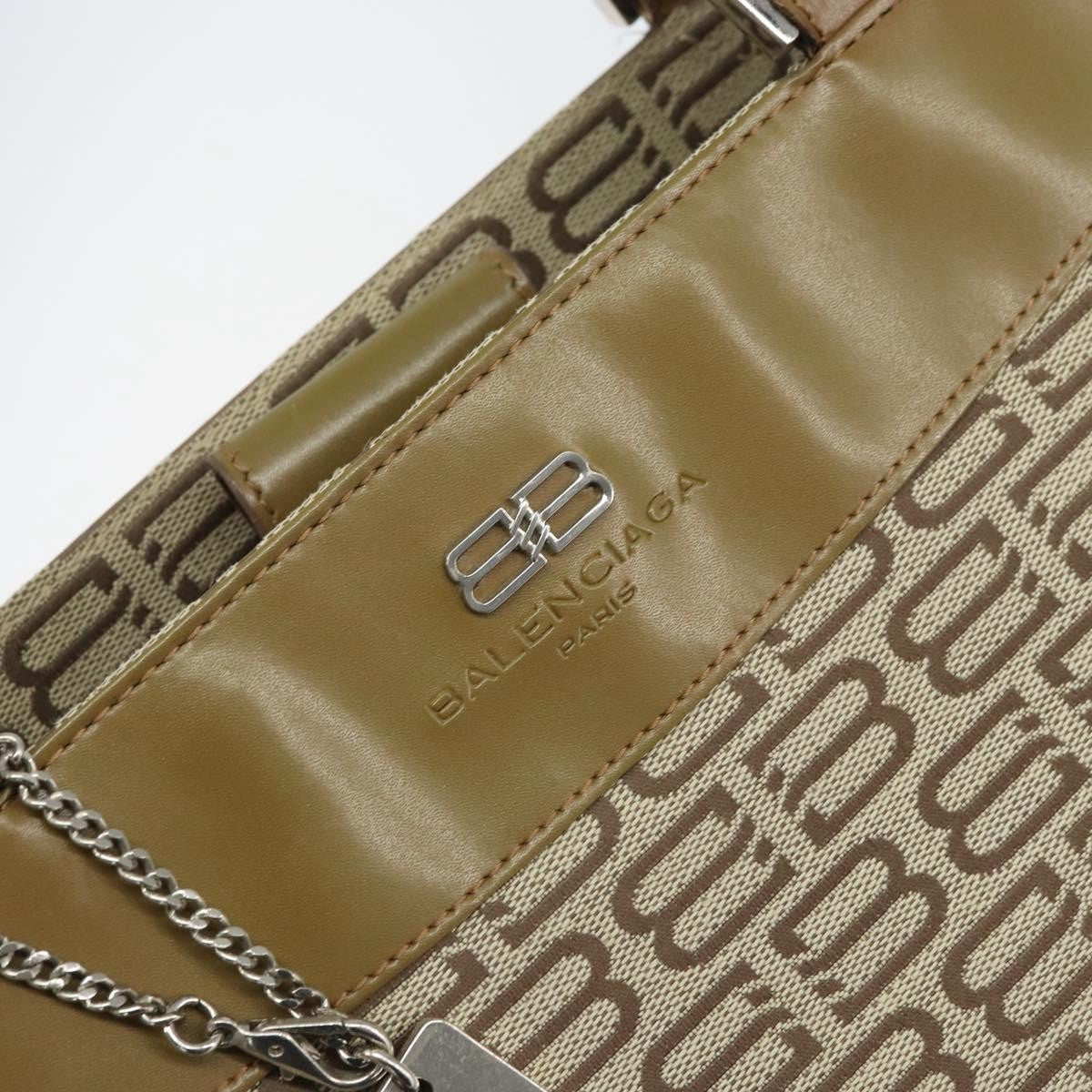 Balenciaga Vintage Canvas Beige Canvas Handbag (Pre-Owned)