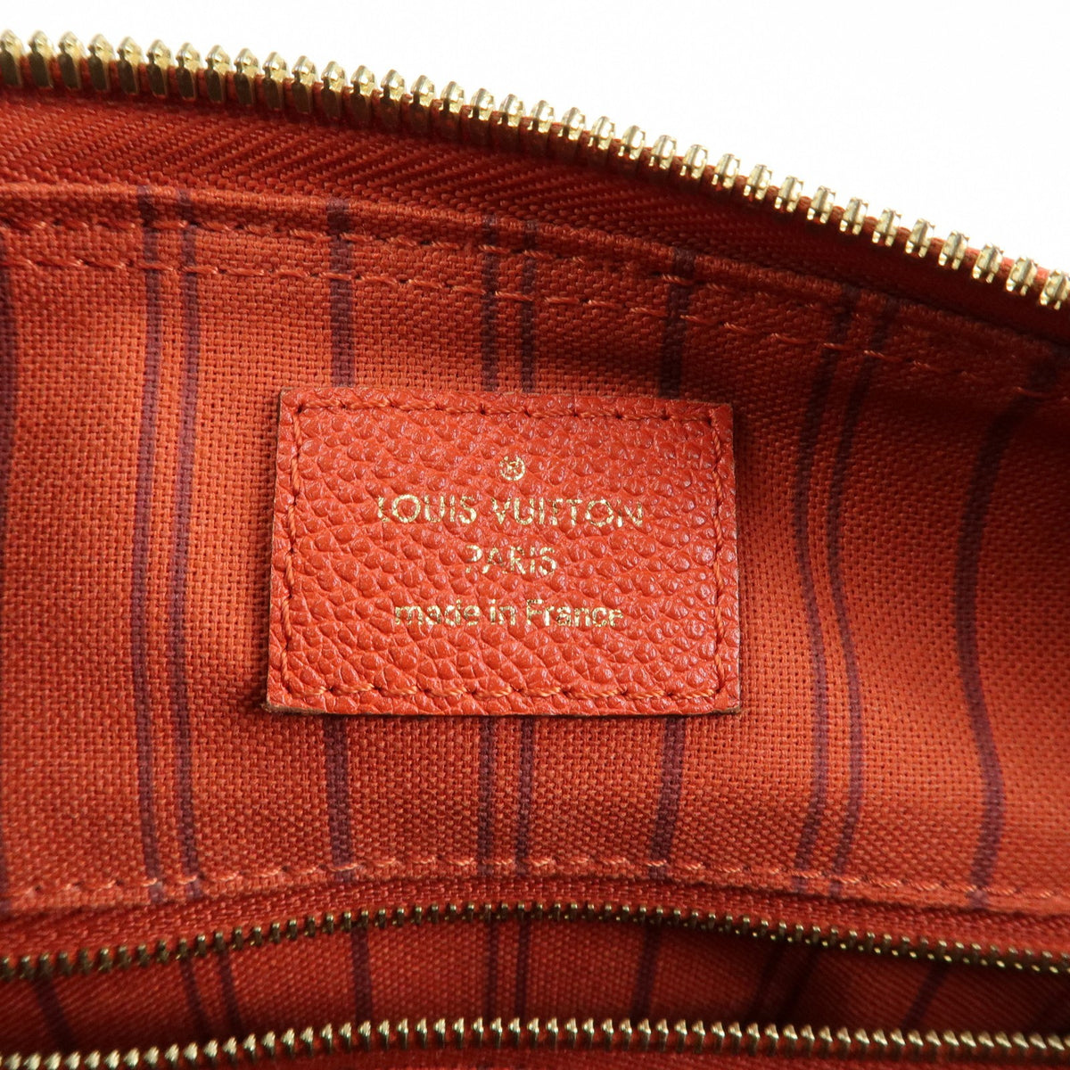 Louis Vuitton Speedy Bandouliere Monogram Empreinte Leather Orange Leather Handbag (Pre-Owned)