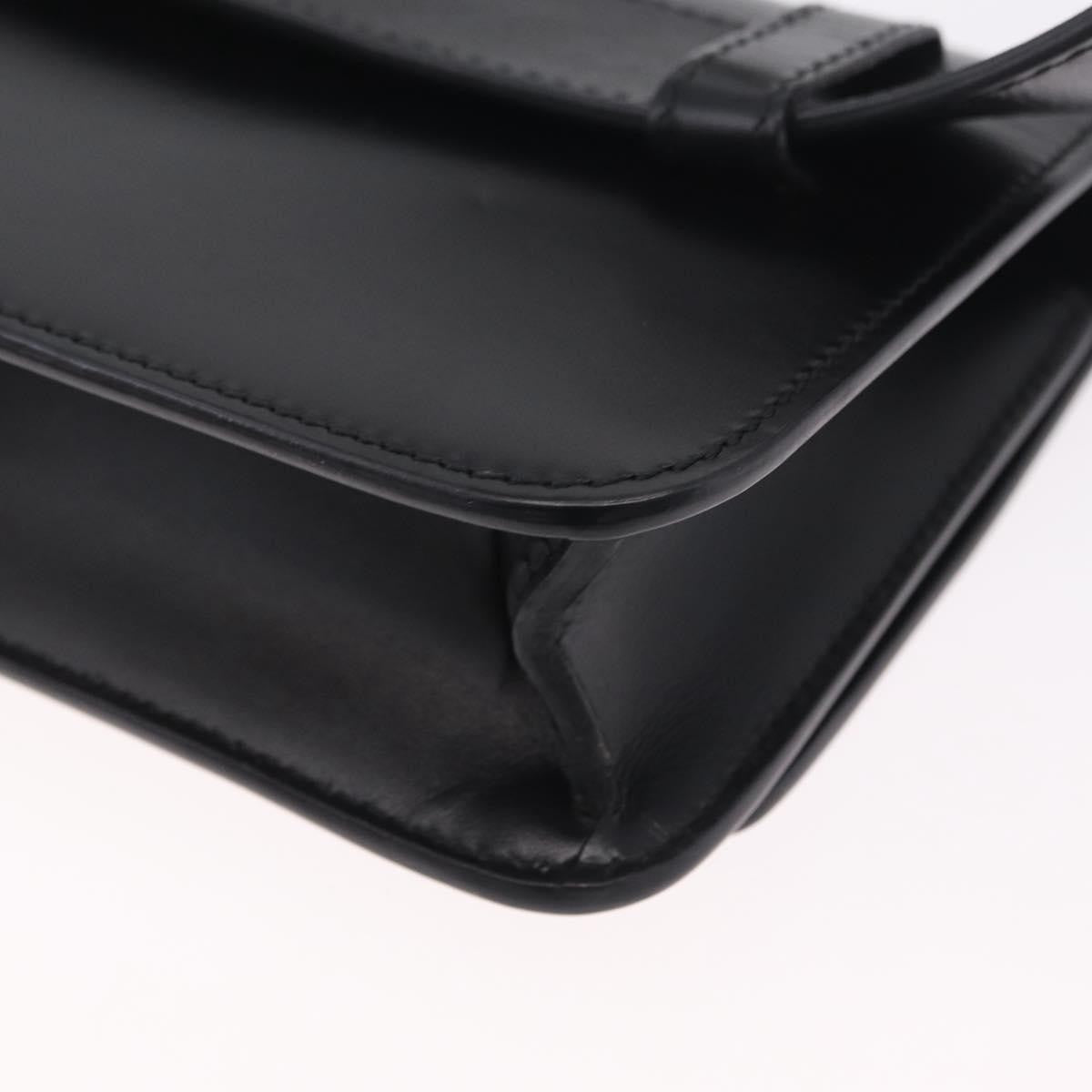 Burberry Tb Belt Leather Black Leather Clutche & Pouche Bag (Pre-Owned)