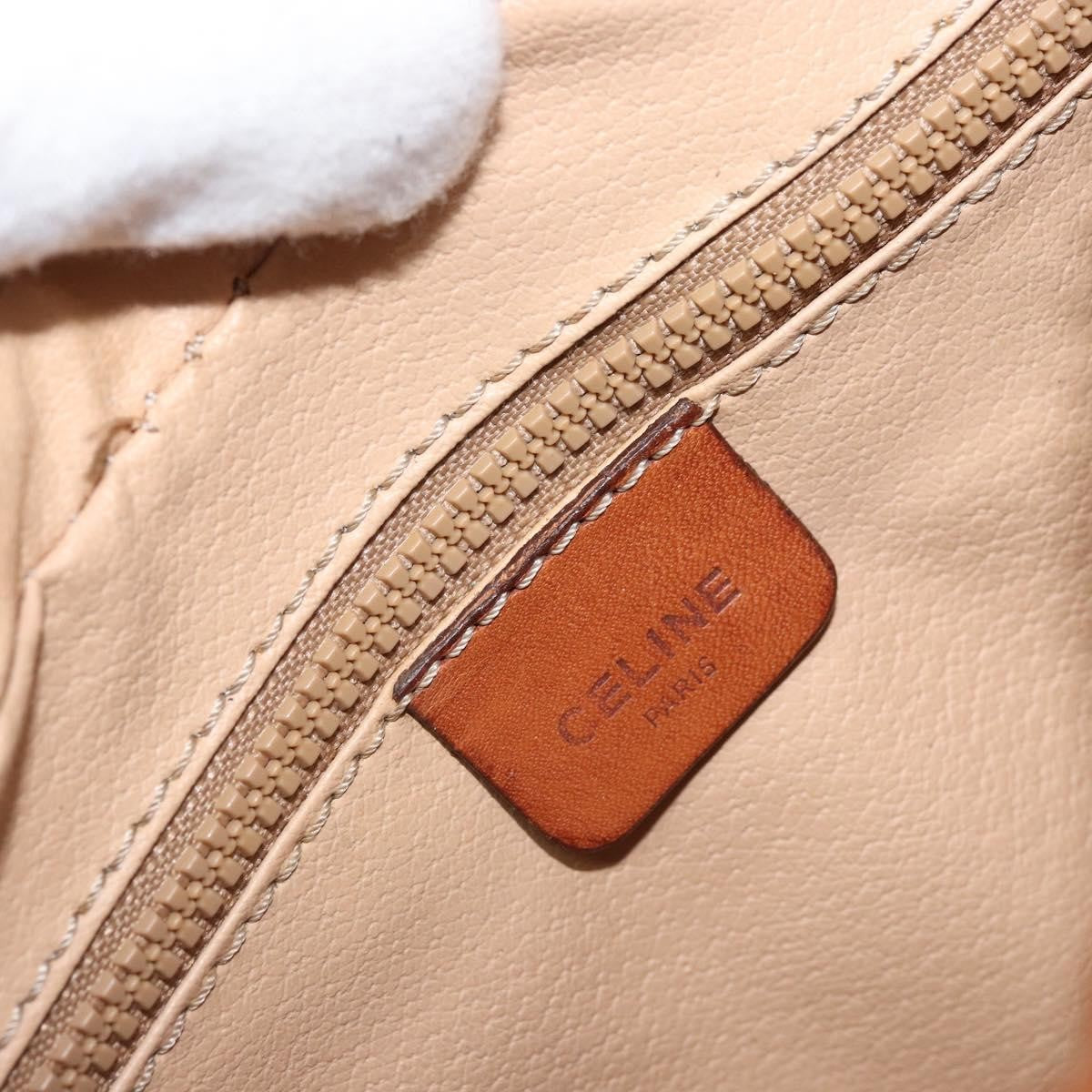 Celine Vintage Macadam Canvas And Leather Beige Canvas Shoulder Bag Bag (Pre-Owned)