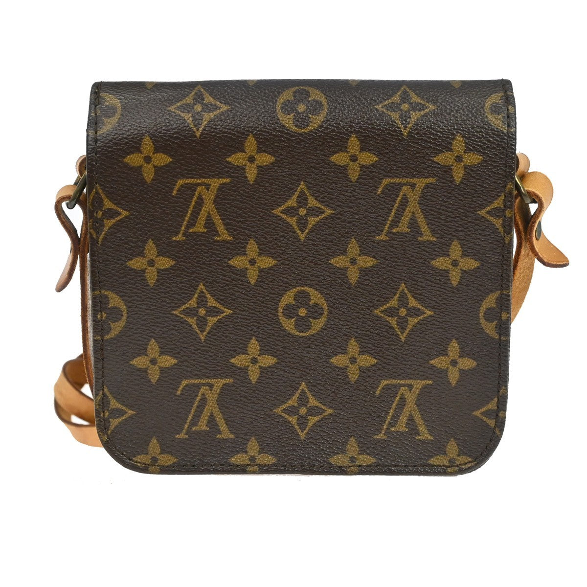 Louis Vuitton Cartouchiere Monogram Brown Canvas Shoulder Bag Bag (Pre-Owned)