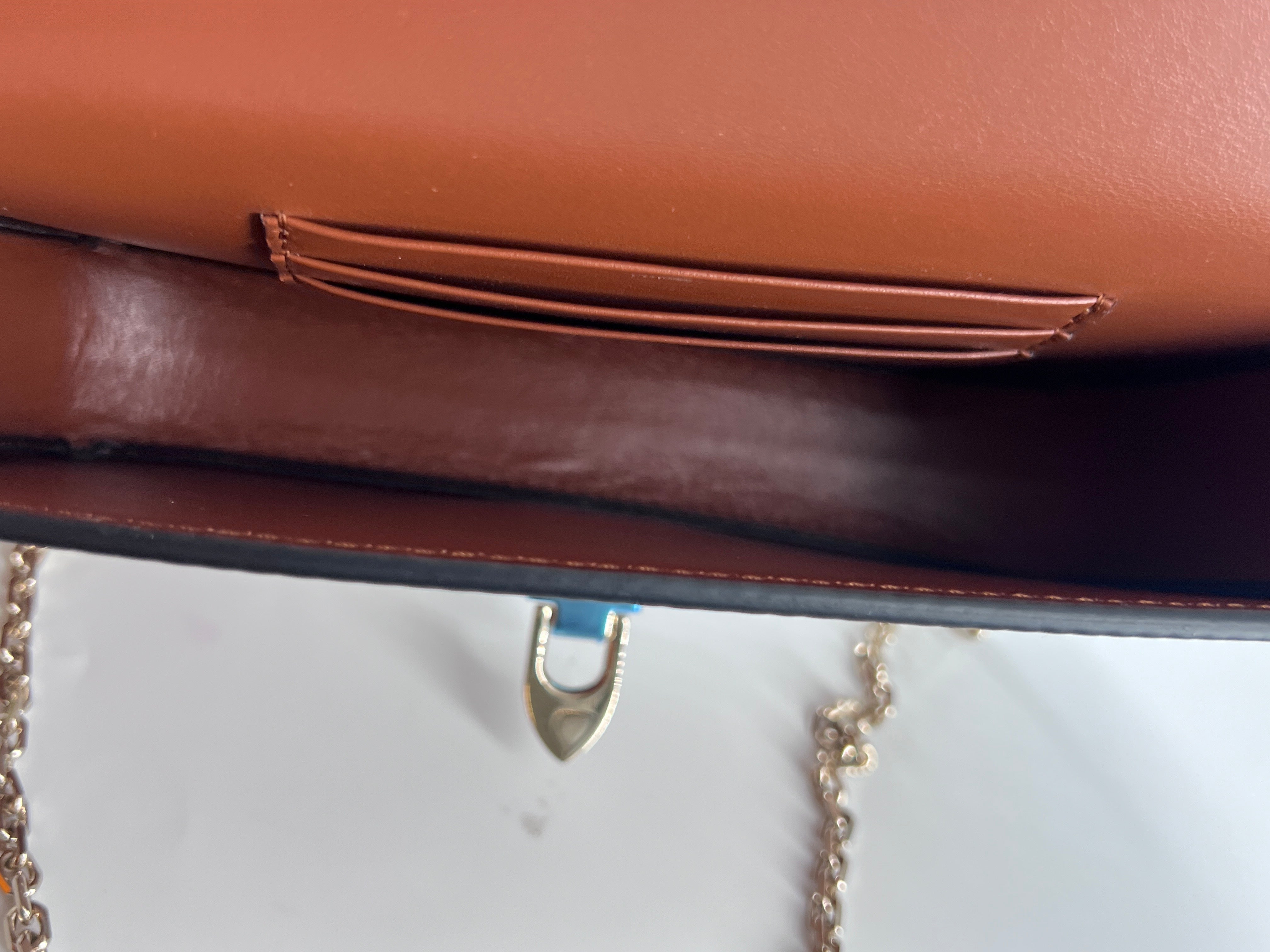 Valentino Garavani Rockstud Flip Lock Flap Bag Leather Brown Leather Bag (Pre-Owned)