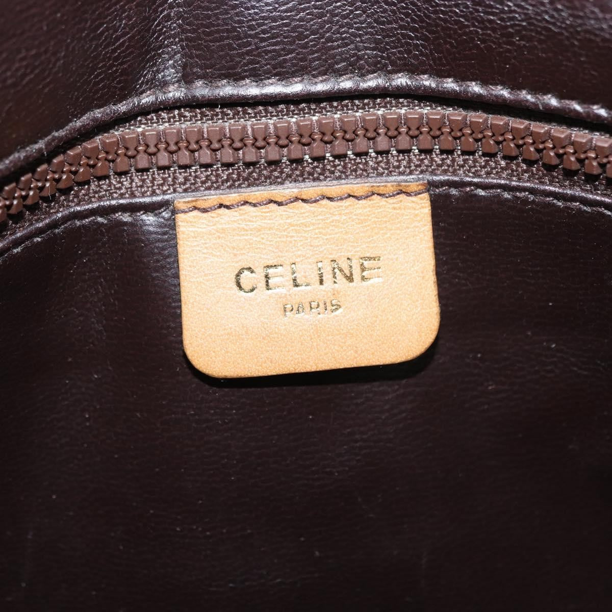 Celine Vintage Macadam Canvas Beige Canvas Shoulder Bag Bag (Pre-Owned)