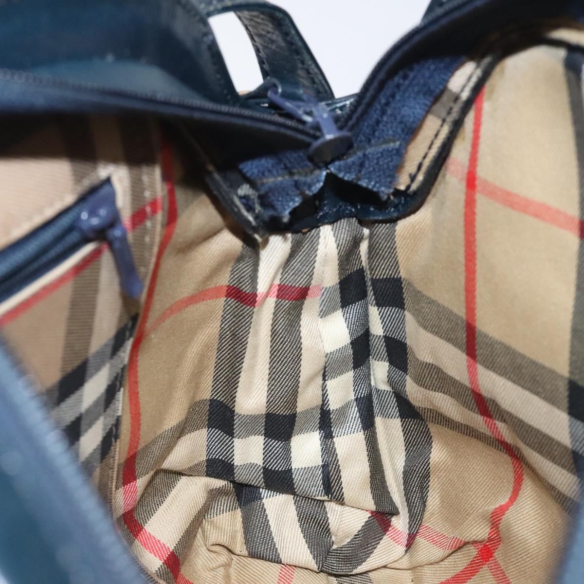Burberry Vintage Canvas Navy Canvas Shoulder Bag Bag (Pre-Owned)