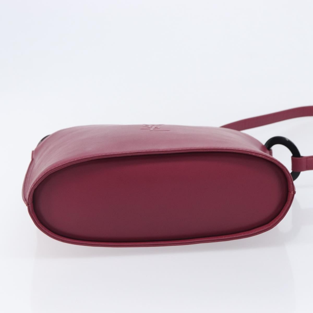 Saint Laurent Vintage Shoulder Bag Leather Burgundy Leather Shoulder Bag Bag (Pre-Owned)