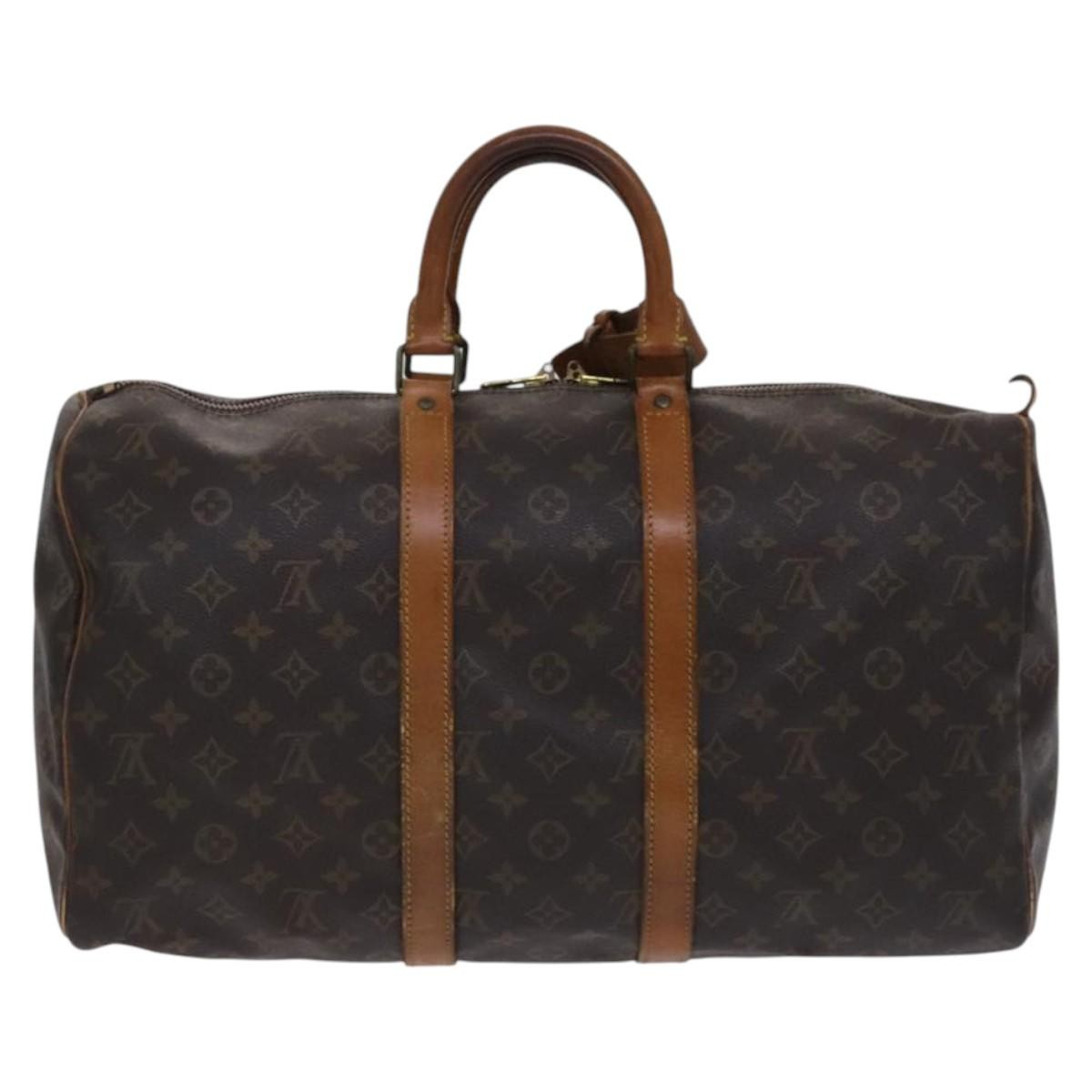 Louis Vuitton Keepall Monogram Canvas Brown Canvas Travel Bag Bag (Pre-Owned)