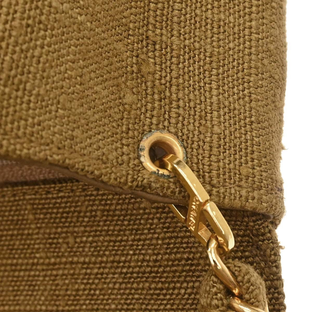 Chanel Vintage Diana Flap Quilted Canvas Brown Canvas Shoulder Bag Bag (Pre-Owned)