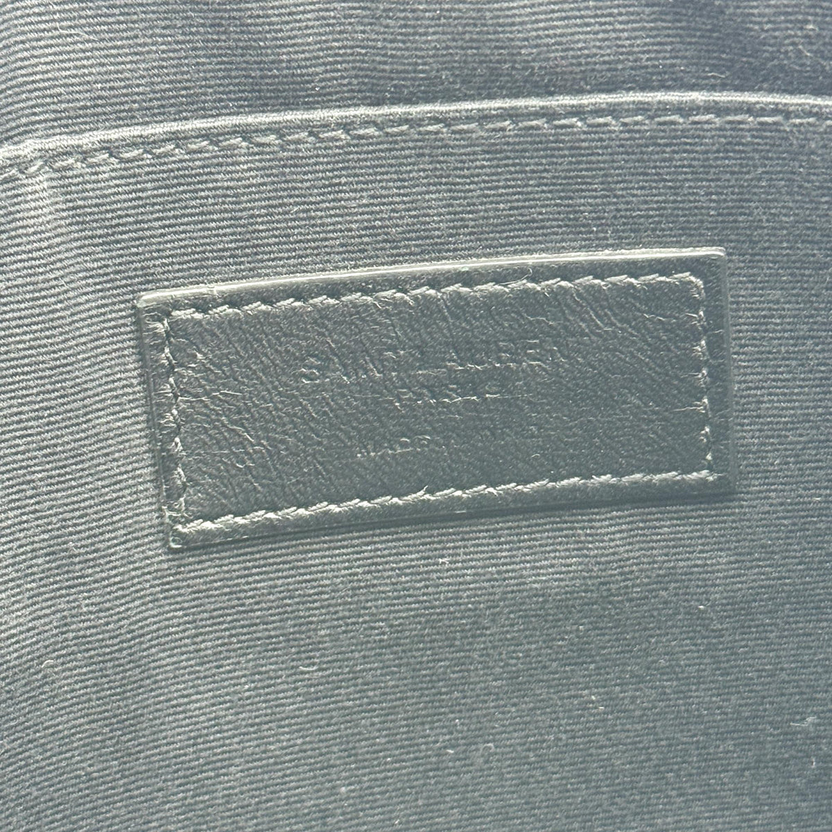Saint Laurent Letters Zip Clutch Leather Black Leather Clutche & Pouche Bag (Pre-Owned)