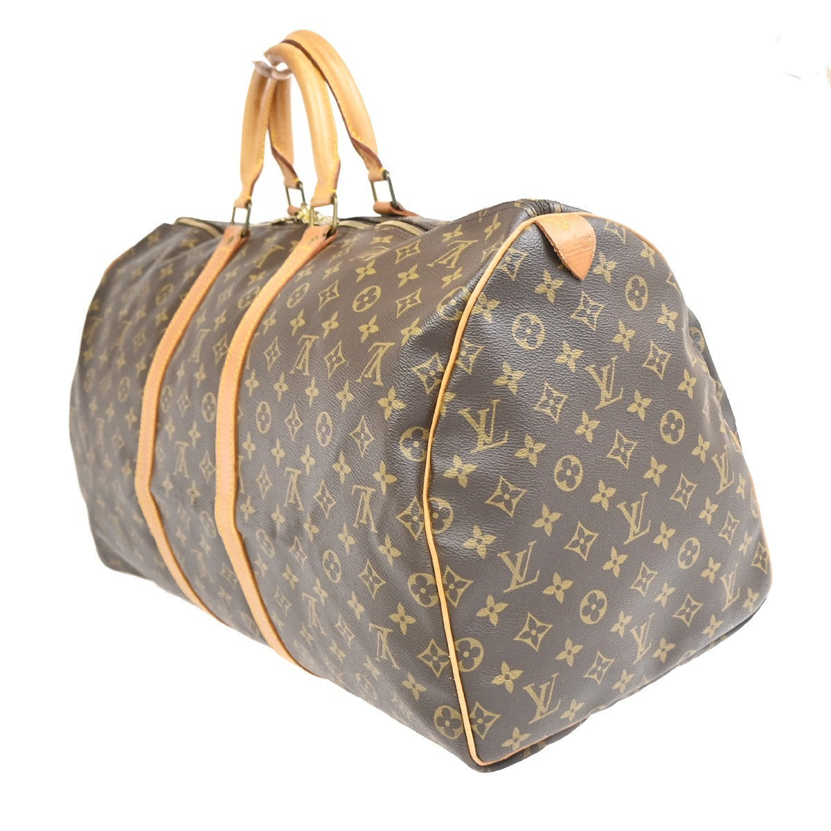 Louis Vuitton Keepall Bag Monogram Canvas Brown Canvas Travel Bag Bag (Pre-Owned)