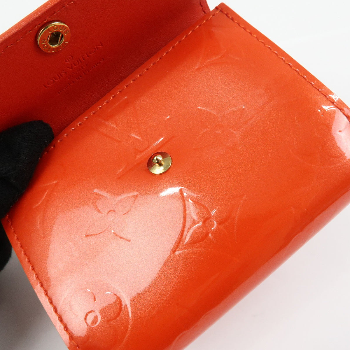 Louis Vuitton Ludlow Vernis Orange Leather Wallets Accessory (Pre-Owned)