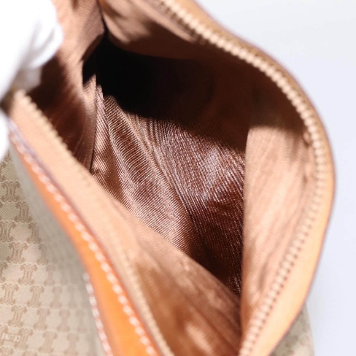 Celine Macadam Leather Beige Canvas Shoulder Bag Bag (Pre-Owned)