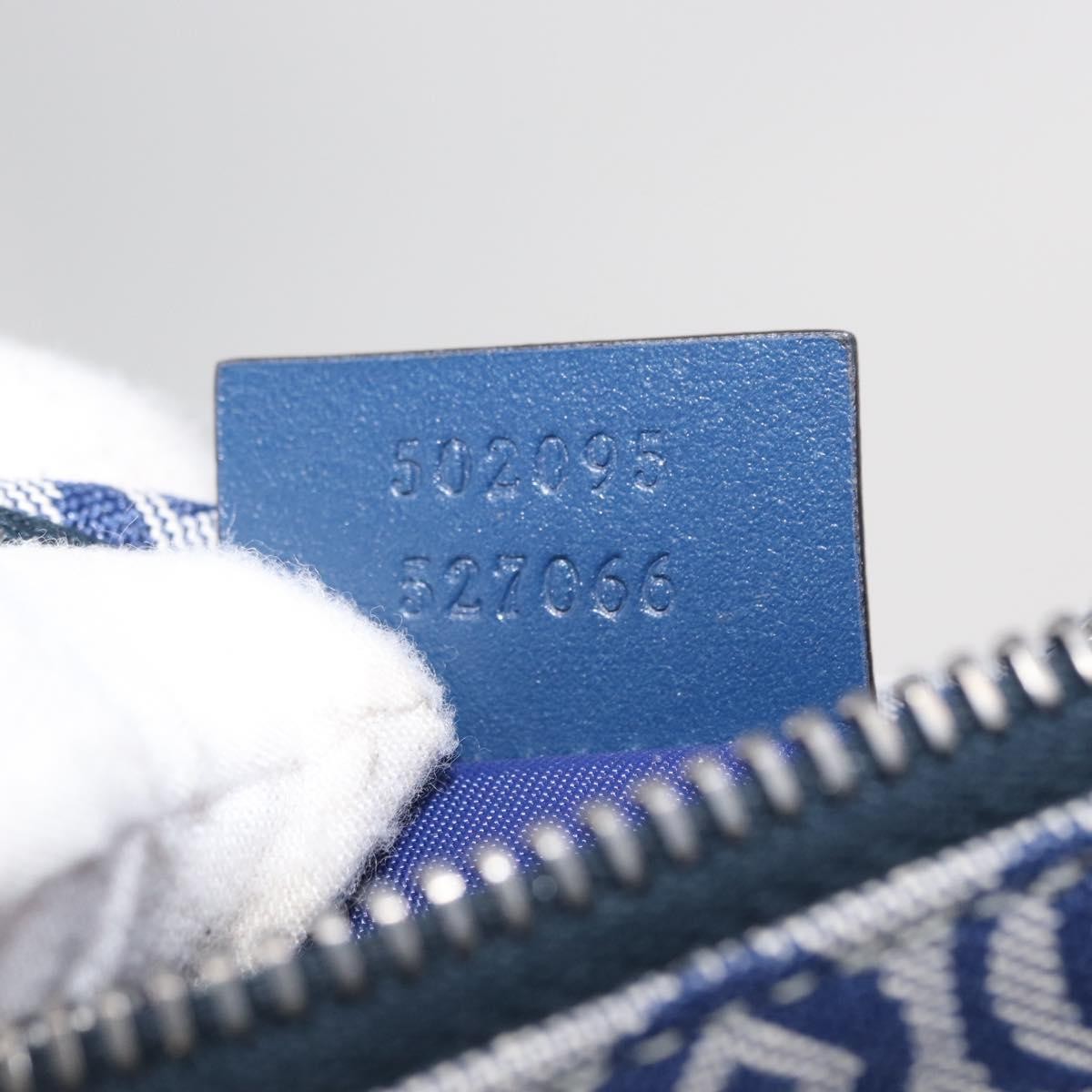 Gucci Children's Belt Printed Gg Coated Canvas Navy Canvas Handbag (Pre-Owned)