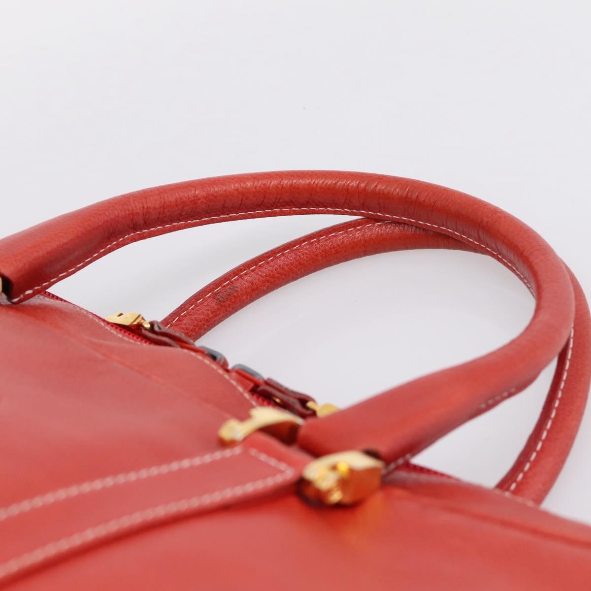 Loewe Anagram Business Leather Red Leather Briefcase Bag (Pre-Owned)