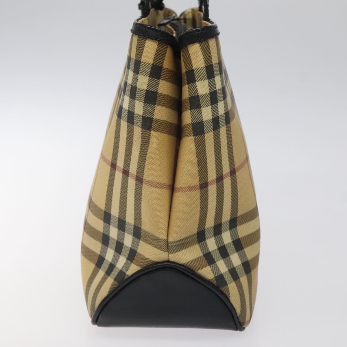 Burberry Nova Check Nova Check Canvas And Leather Beige Canvas Handbag (Pre-Owned)