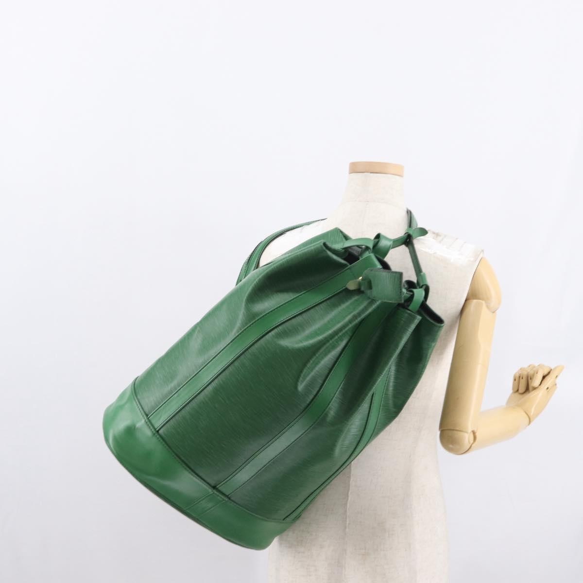 Louis Vuitton Randonnee Epi Leather Green Leather Backpack Bag (Pre-Owned)