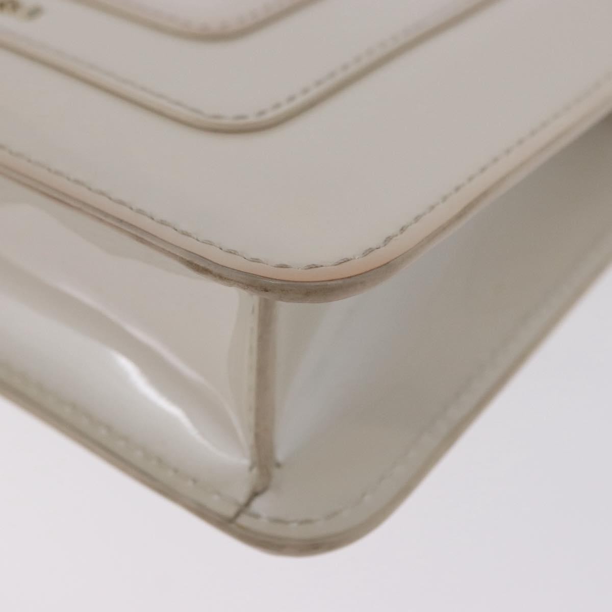 Bvlgari Serpenti Forever Patent White Patent_Leather Shoulder Bag Bag (Pre-Owned)