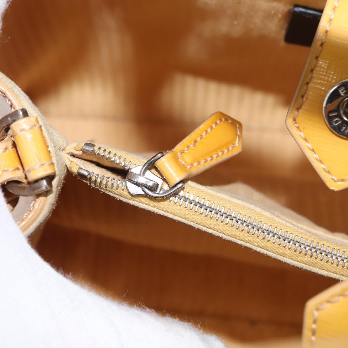 Fendi 2Jours Leather Yellow Leather Handbag (Pre-Owned)