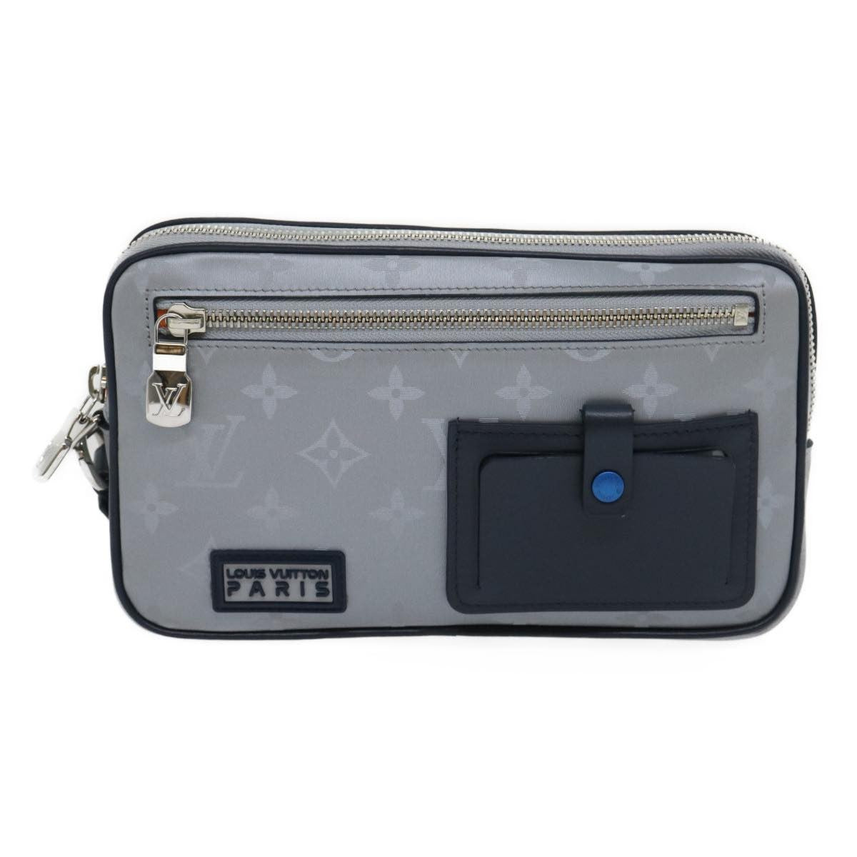 Louis Vuitton Alpha Clutch Limited Edition Monogram Satellite Canvas Silver Nylon Clutche & Pouche Bag (Pre-Owned)