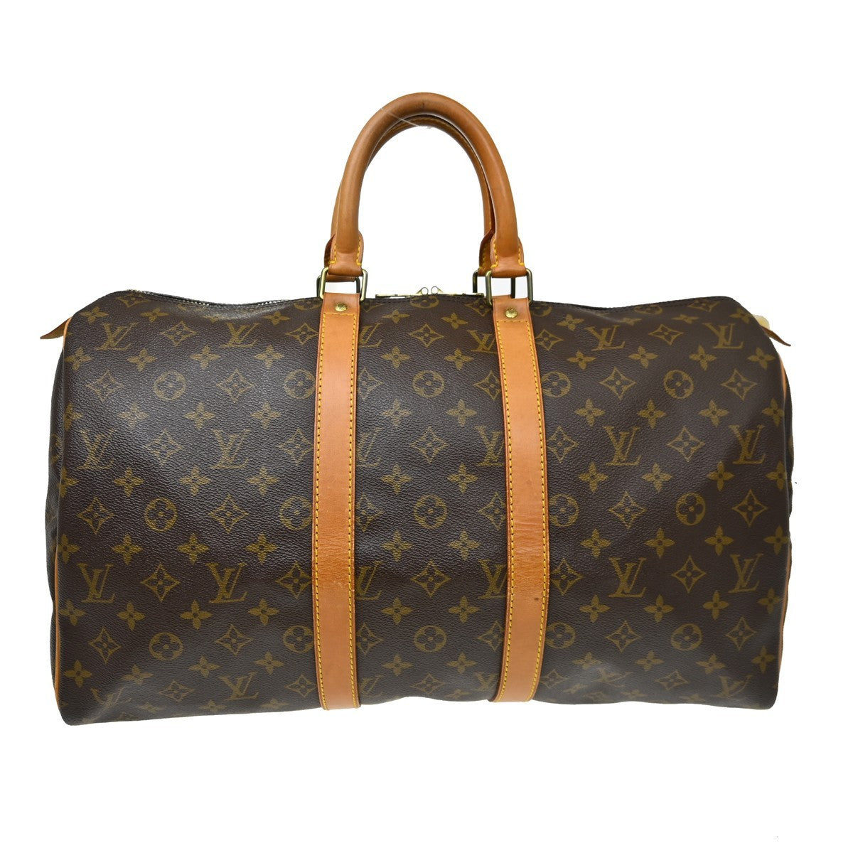 Louis Vuitton Keepall Monogram Brown Canvas Travel Bag Bag (Pre-Owned)