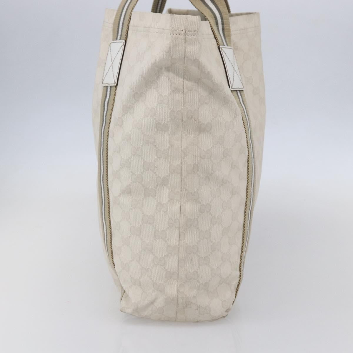 Gucci Original Web Gg Canvas Beige Canvas Tote Bag Bag (Pre-Owned)