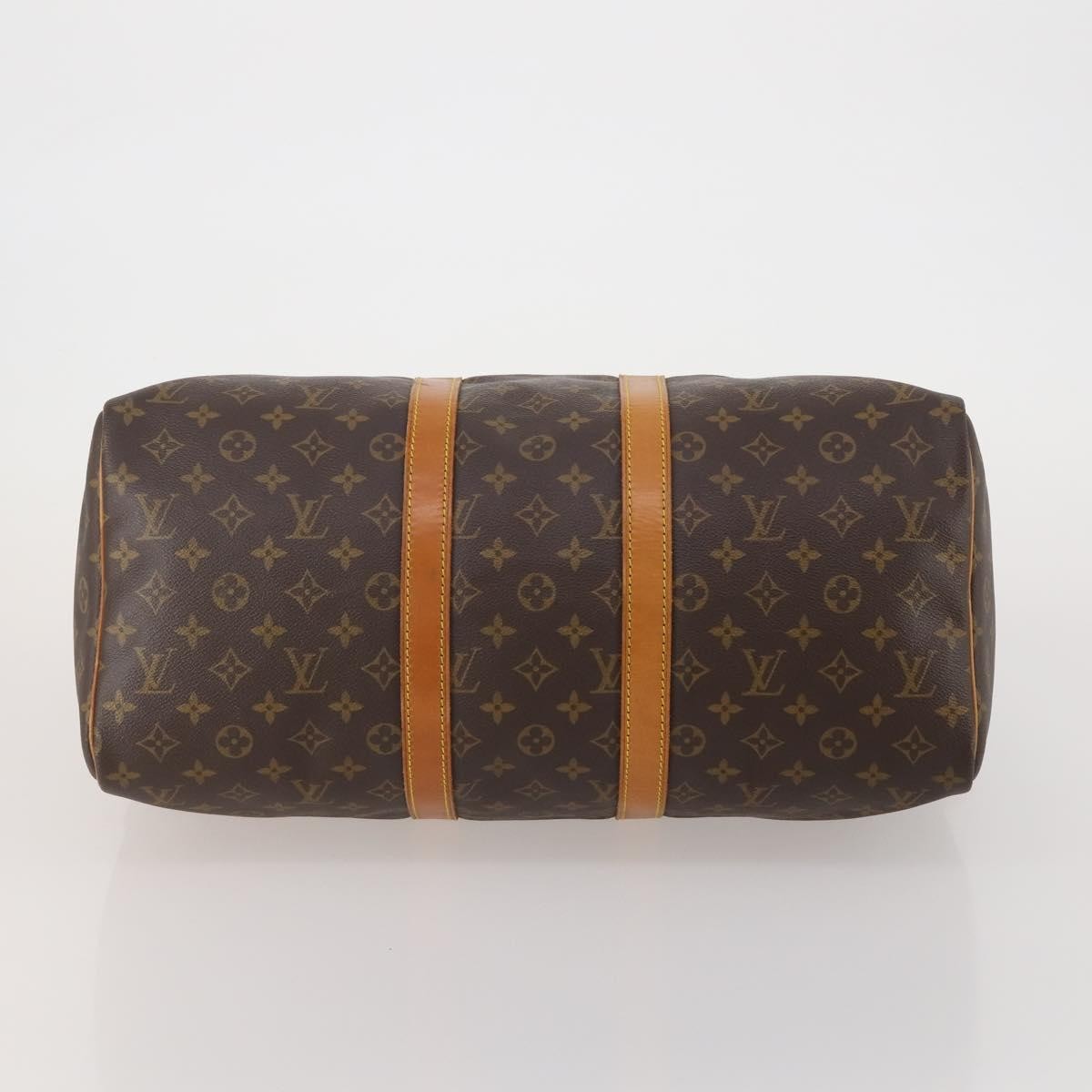 Louis Vuitton Keepall Bag Monogram Canvas Brown Canvas Travel Bag Bag (Pre-Owned)