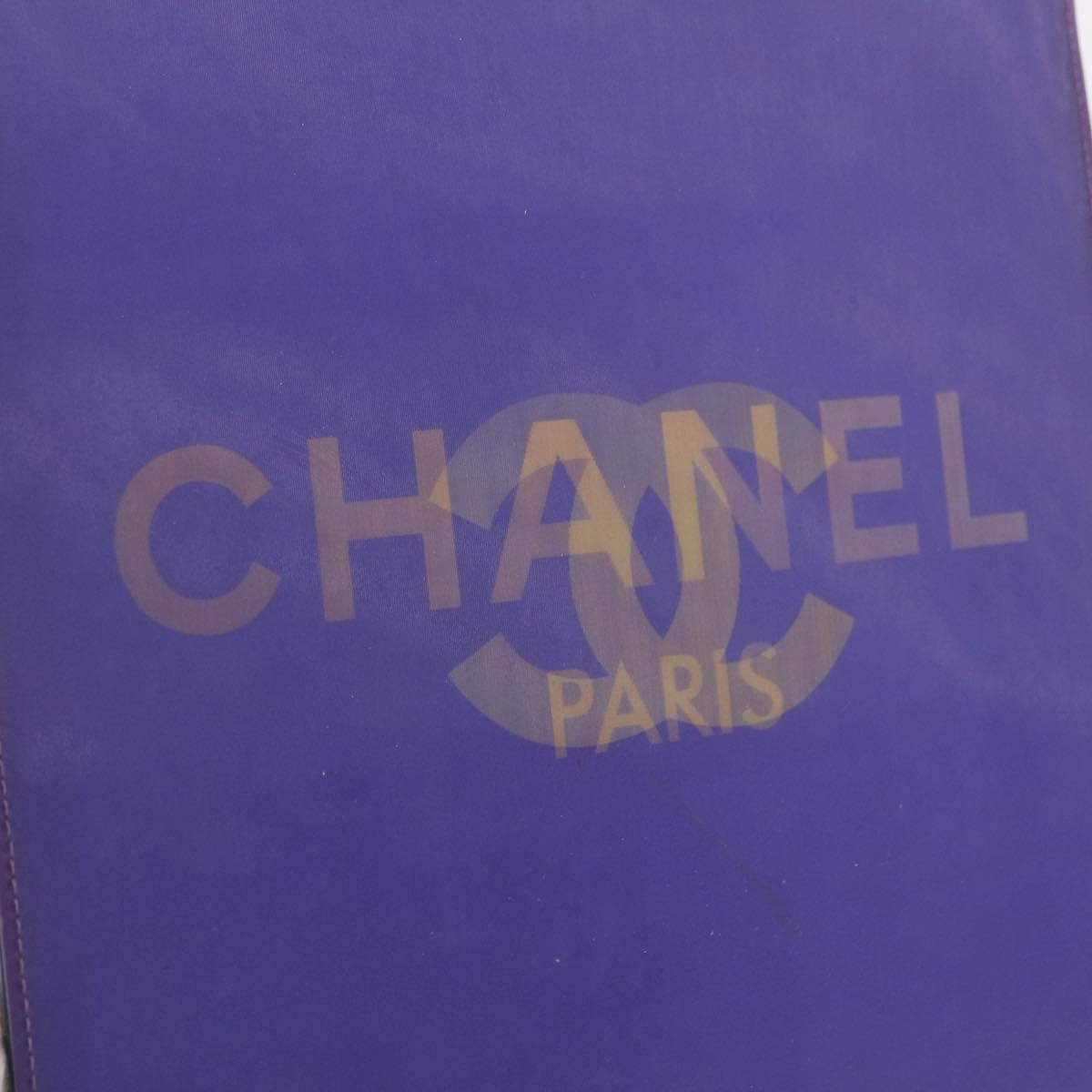 Chanel Vintage Holographic Chain Vinyl Purple Plastic Tote Bag Bag (Pre-Owned)