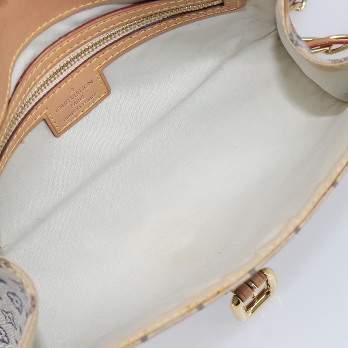 Louis Vuitton Camille Mini Lin Blue Canvas Handbag (Pre-Owned)