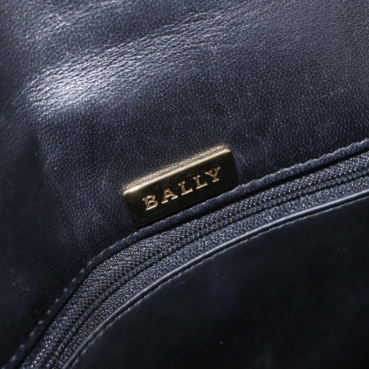 Bally Vintage Quilted Leather Black Leather Handbag (Pre-Owned)