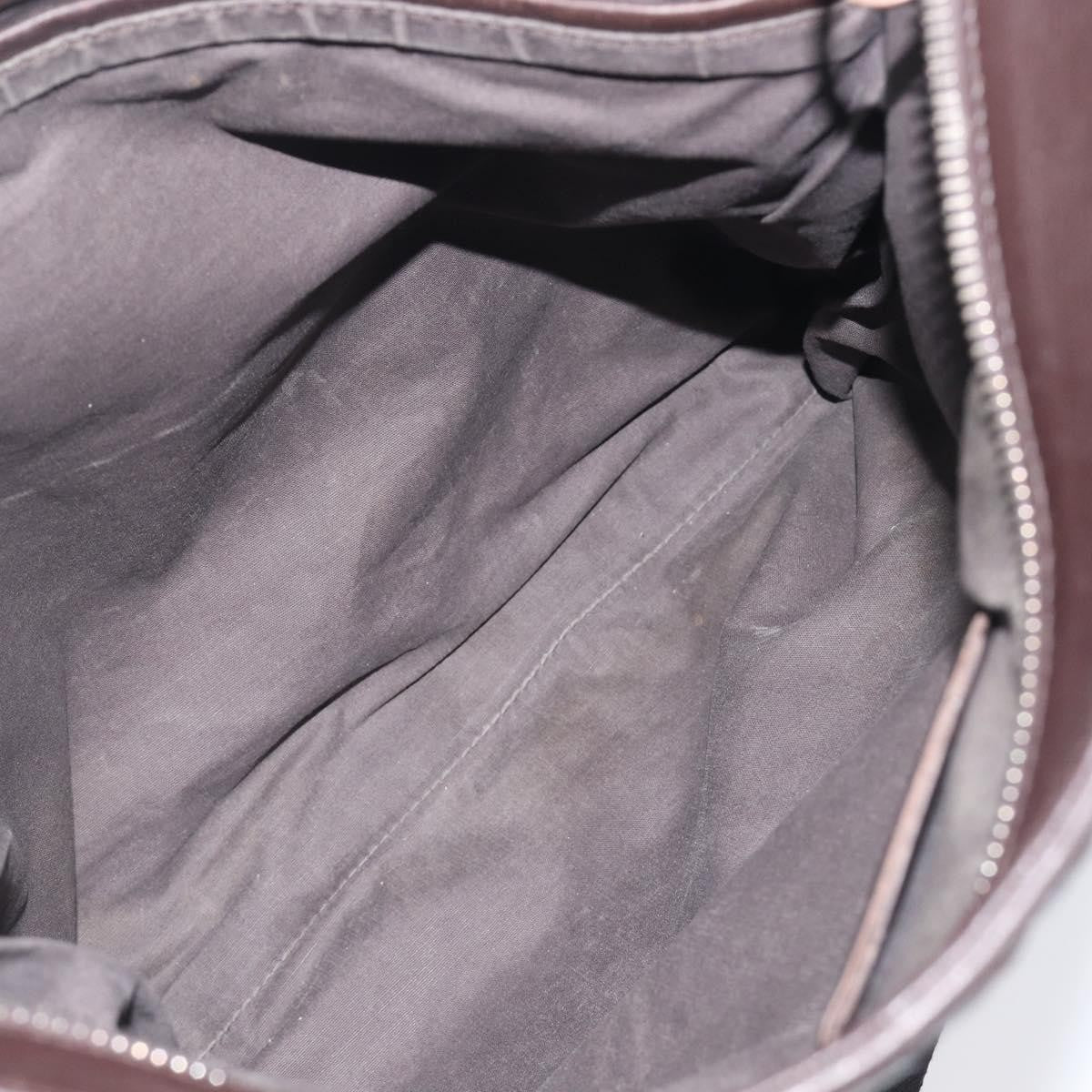 Bottega Veneta Flat Messenger Intrecciato Nappa Black Leather Handbag (Pre-Owned)