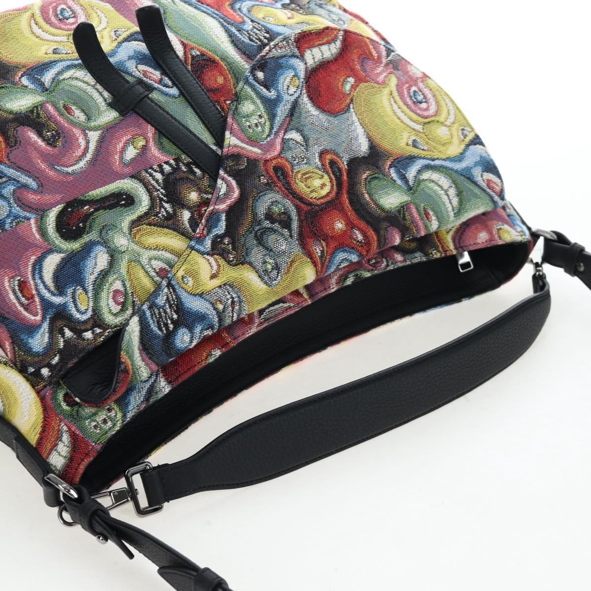 Christian Dior Kenny Scharf Saddle Soft Jacquard Printed Canvas Multicolour Canvas Handbag (Pre-Owned)