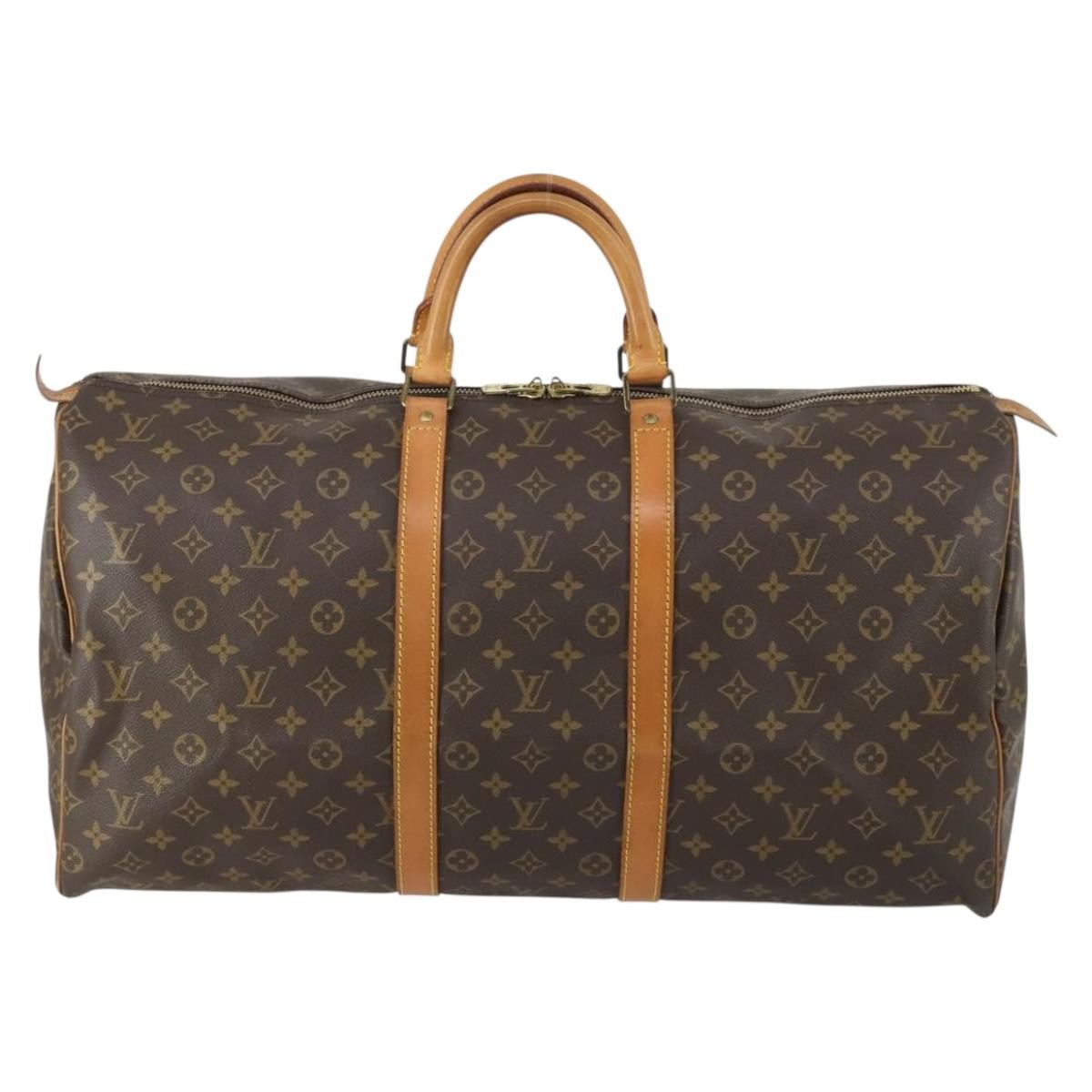 Louis Vuitton Keepall Monogram Canvas Brown Canvas Travel Bag Bag (Pre-Owned)