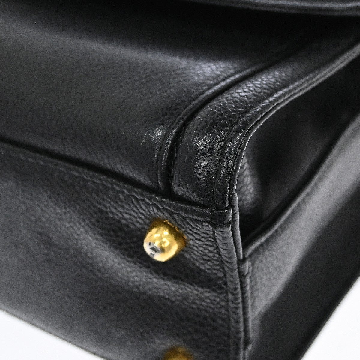 Chanel Vintage Timeless Cc Messenger Caviar Black Leather Shoulder Bag Bag (Pre-Owned)