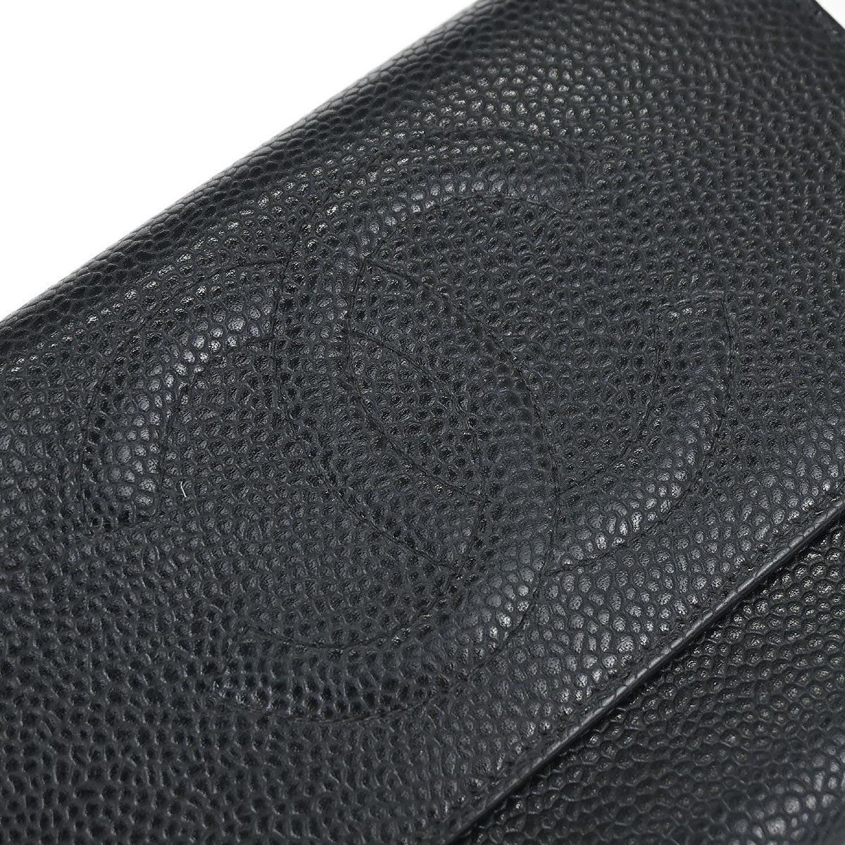Chanel Timeless Cc French Caviar Black Calfskin Wallets Accessory (Pre-Owned)