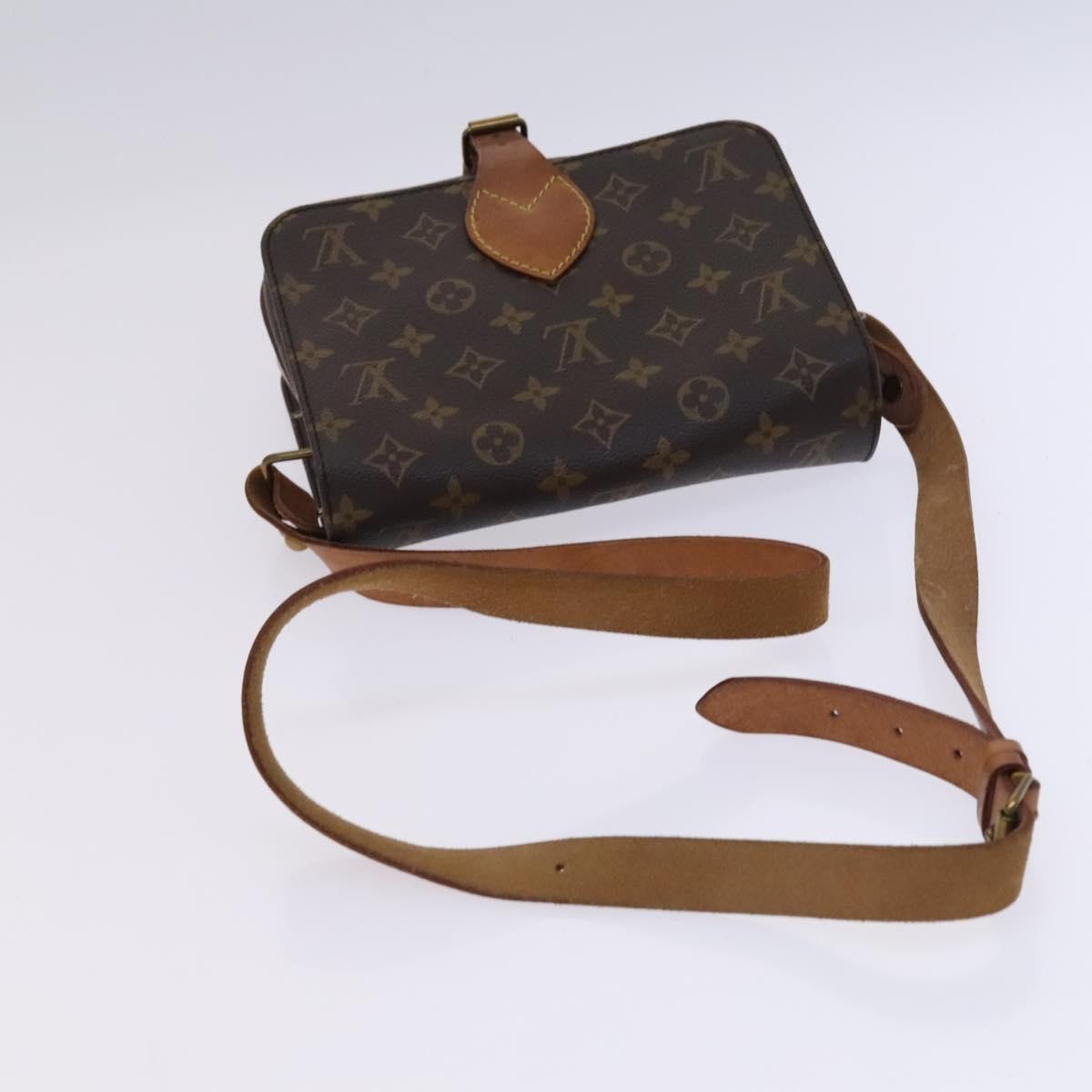 Louis Vuitton Cartouchiere Monogram Canvas Brown Canvas Shoulder Bag Bag (Pre-Owned)