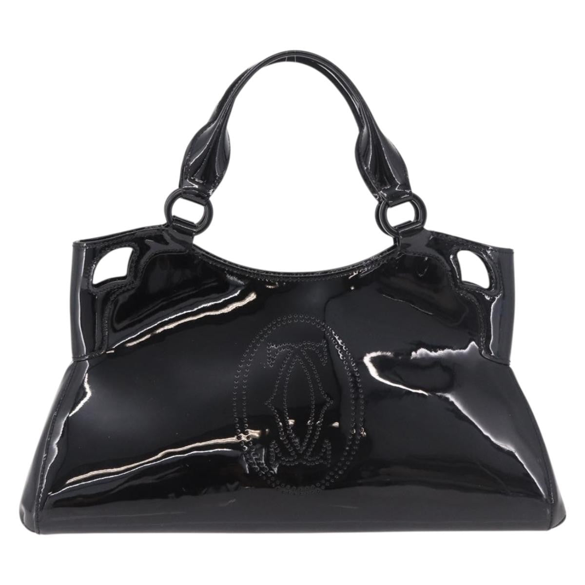 Cartier Marcello Patent Leather Black Patent_Leather Handbag (Pre-Owned)