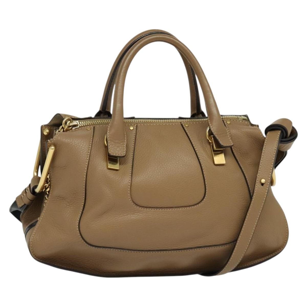Chloe Hailey Leather Beige Leather Bag (Pre-Owned)