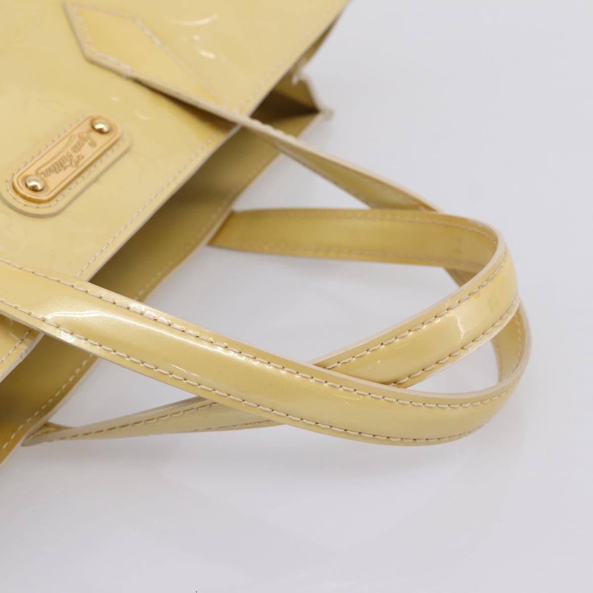 Louis Vuitton Wilshire Monogram Vernis Yellow Patent_Leather Handbag (Pre-Owned)