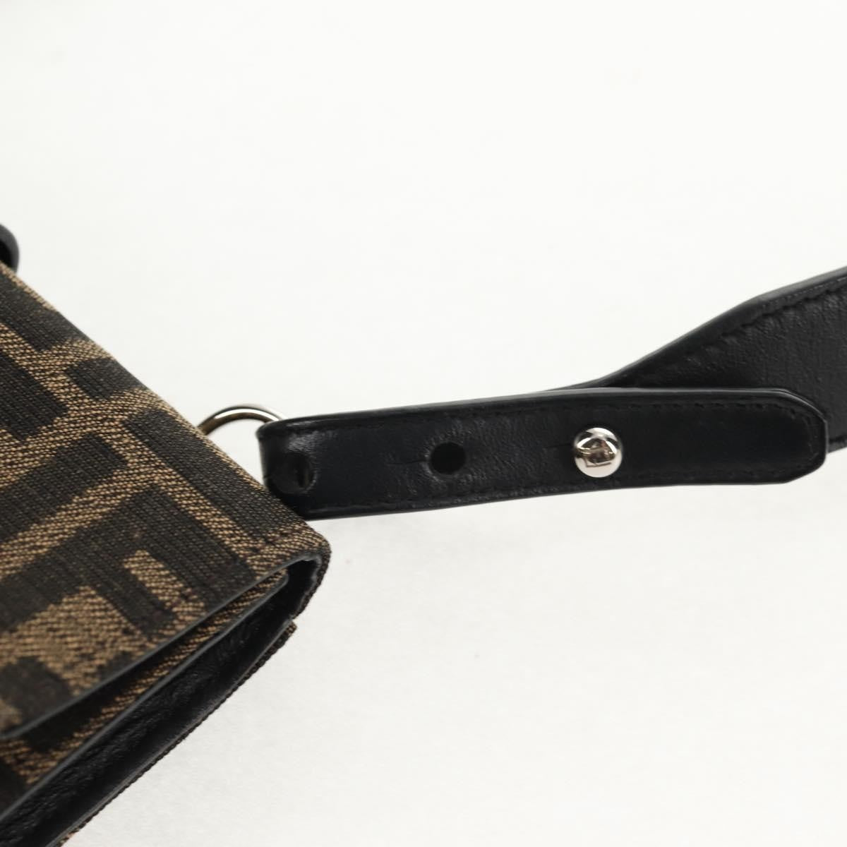 Fendi Baguette Convertible Belt Zucca Canvas Black Canvas Bag (Pre-Owned)