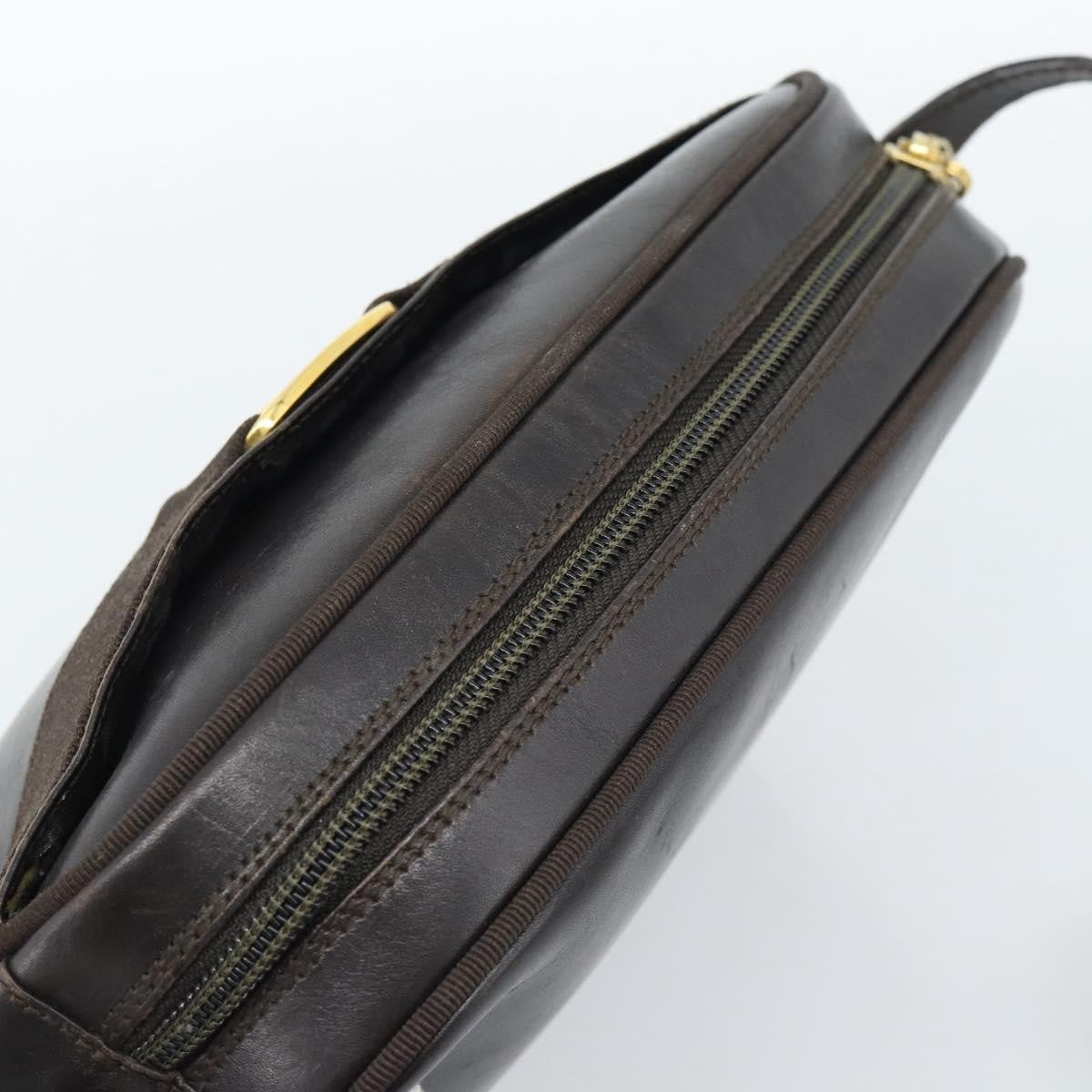 Salvatore Ferragamo Vala Leather Brown Leather Shoulder Bag Bag (Pre-Owned)