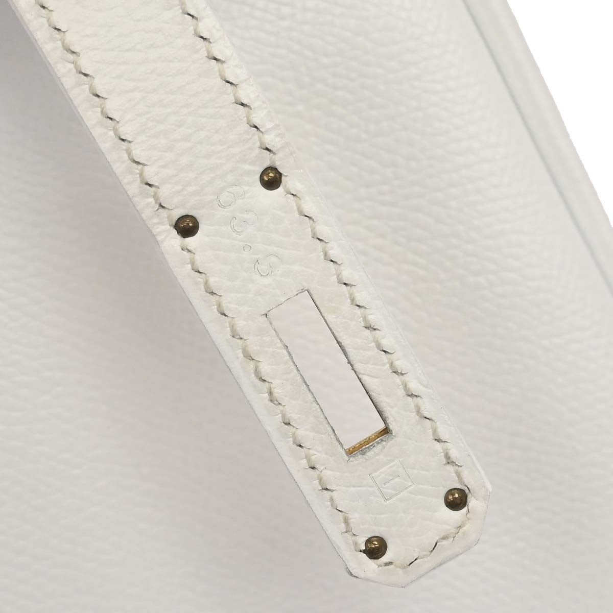 Hermes Kelly Light Epsom With Gold Hardware White Leather Handbag (Pre-Owned)